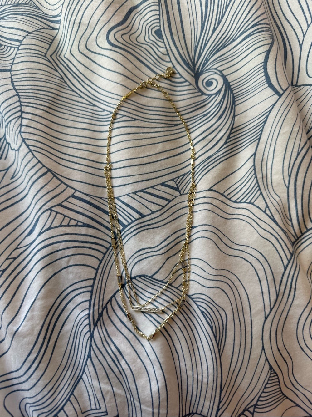 Kendra Scott Gold Multi-Strand Chevron Necklace